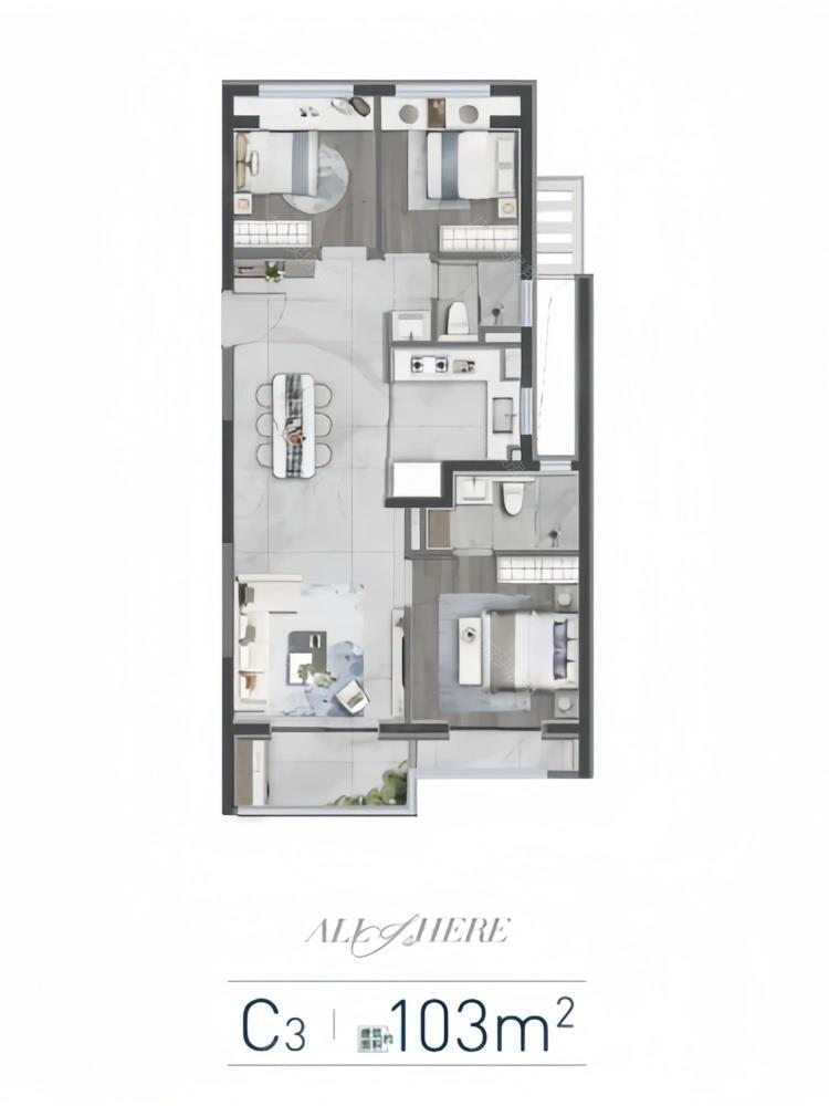 103.00m²