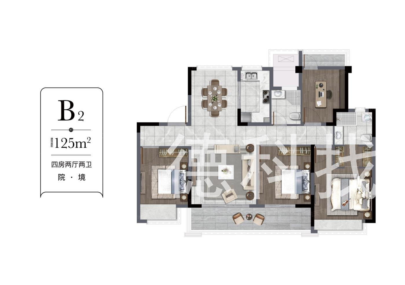 太湖如院--建面 125.00㎡;
