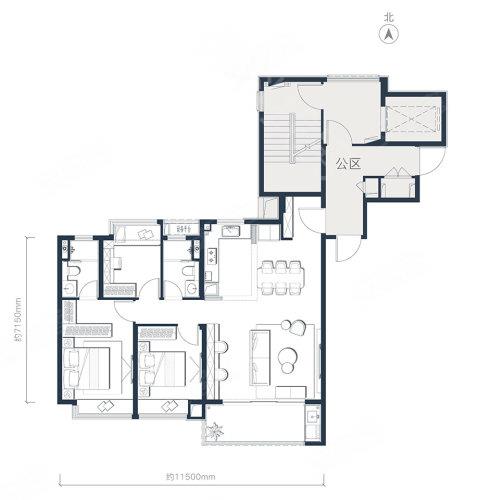 万科樟湾国际--建面 122.00㎡;