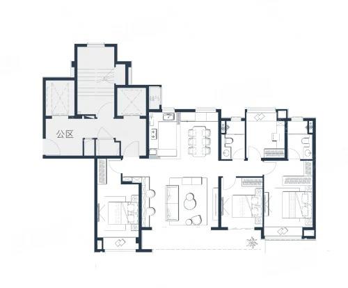 万科樟湾国际--建面 140.00㎡;