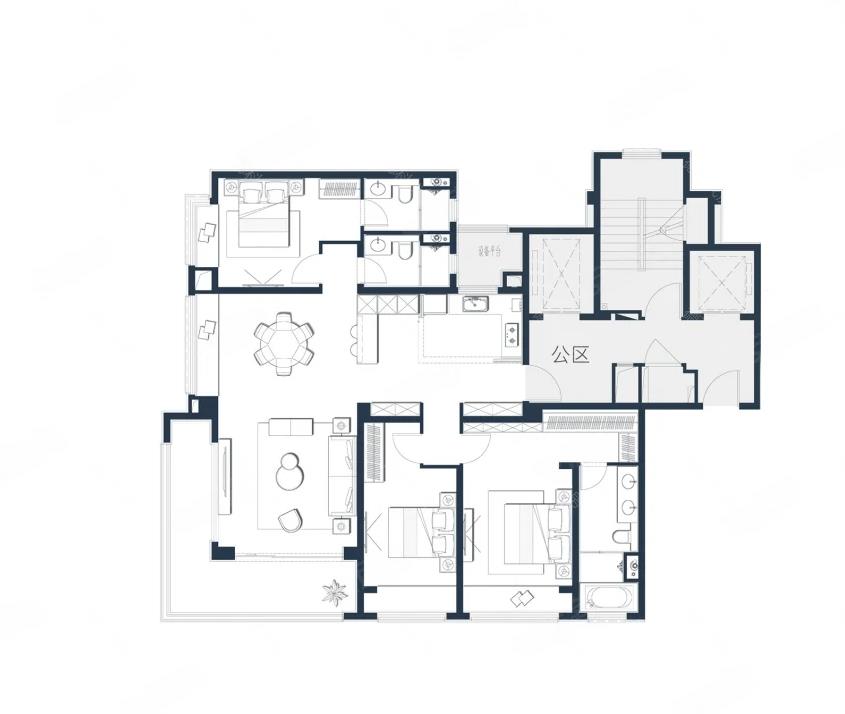 万科樟湾国际--建面 168.00㎡;